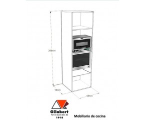 Armario Columna Horno Microondas altura 200