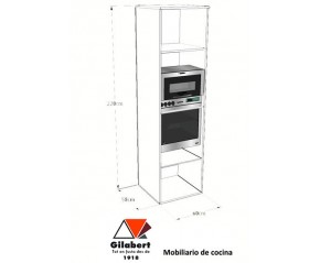 Columna horno micro ancho 60 alto 220