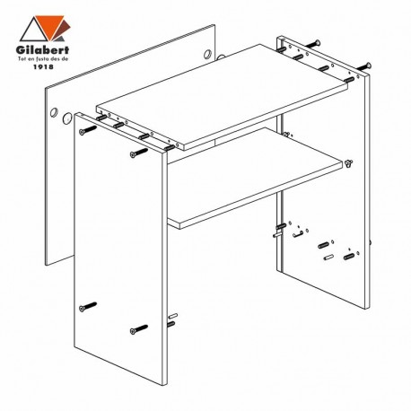 Armario de cocina alto campana gas 65x60x33