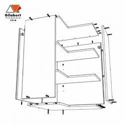 Armario de cocina alto rinconero 63x63